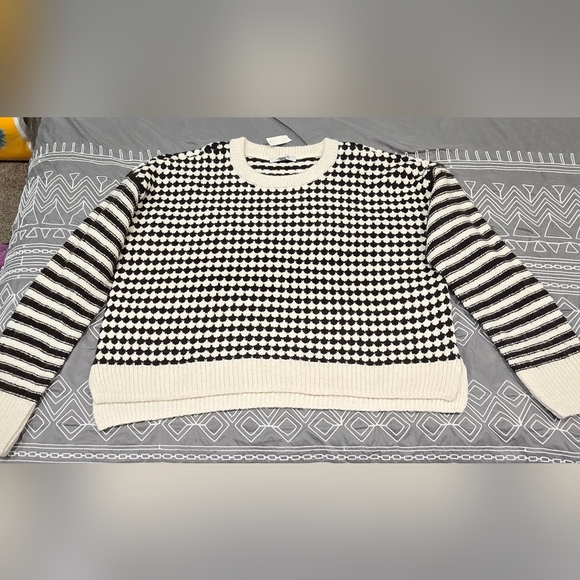 Madewell Sweaters - Madewell Mixed Stripe Pullover Sweater Size Large